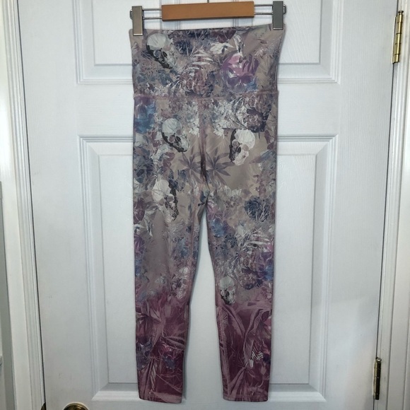 EVOLUTION And Creation Printed Multicolour Skulls Leggings XS - Picture 2 of 6